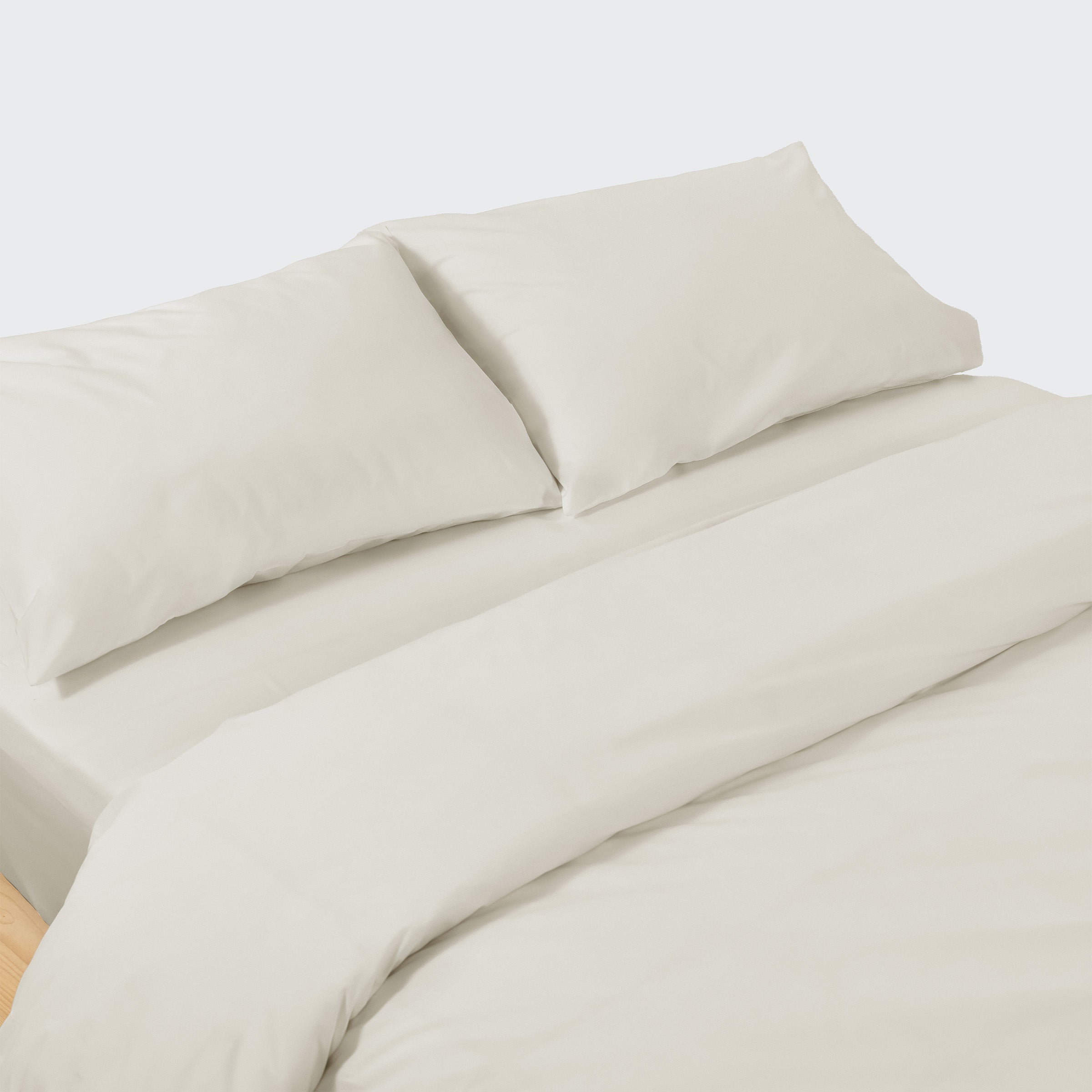 ชุดผ้านวมแบบผ้าฝ้ายทอละเอียดสีขาว