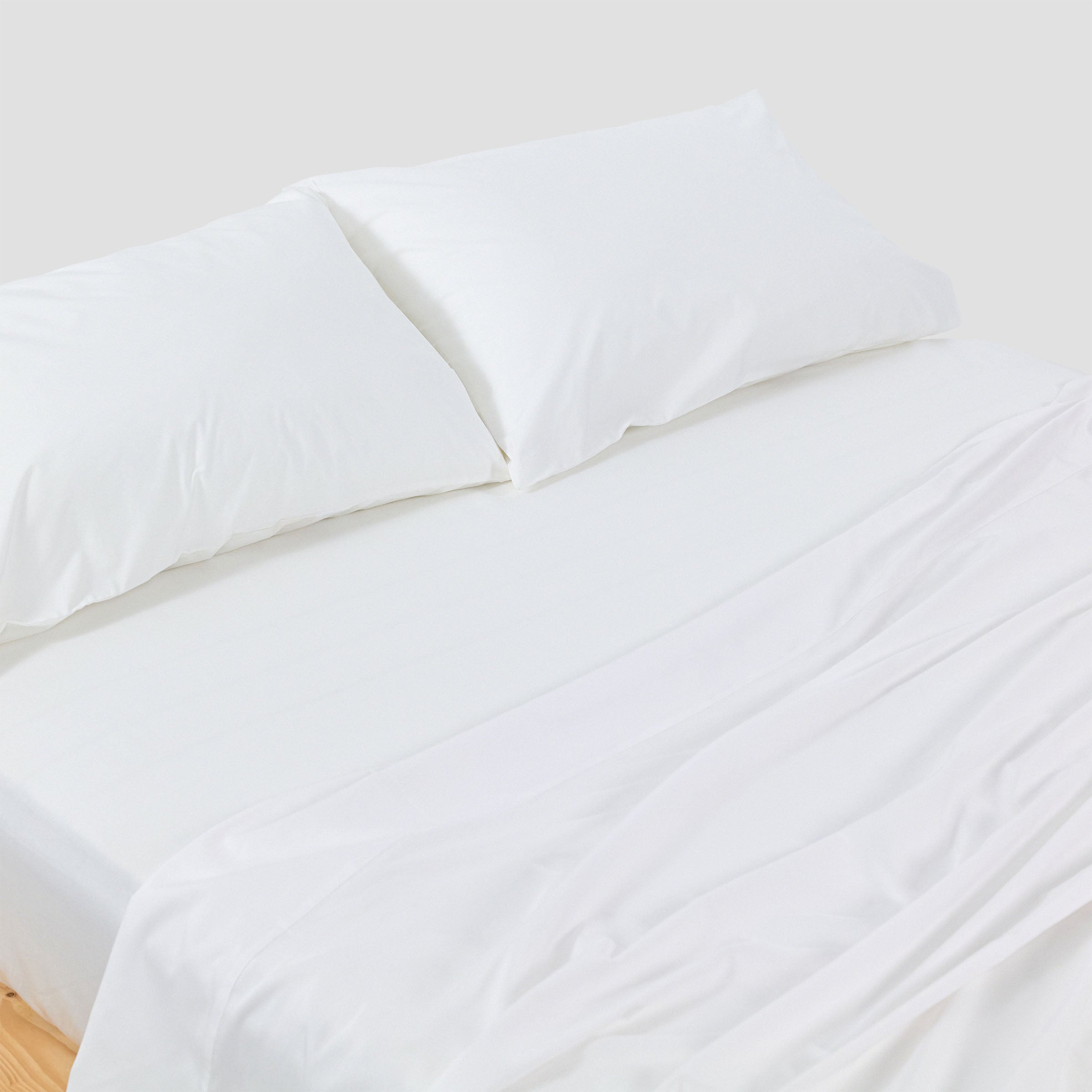 Classic White Flat Sheet Set Organic Cotton By SOJAO